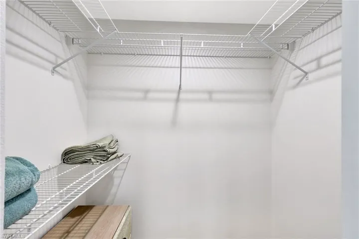 View of walk in closet