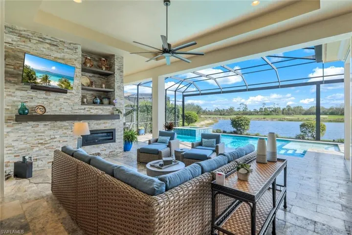Cozy up by the outdoor fireplace or just relaxfrom your covered lanai, while taking in theamazing view!