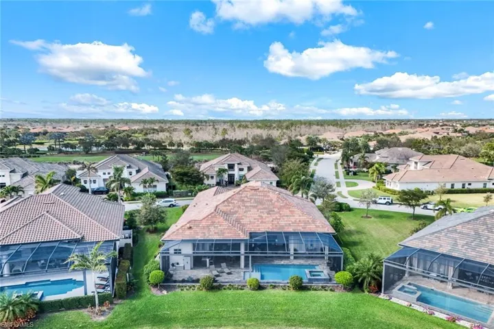 Aerial view of the back of your home