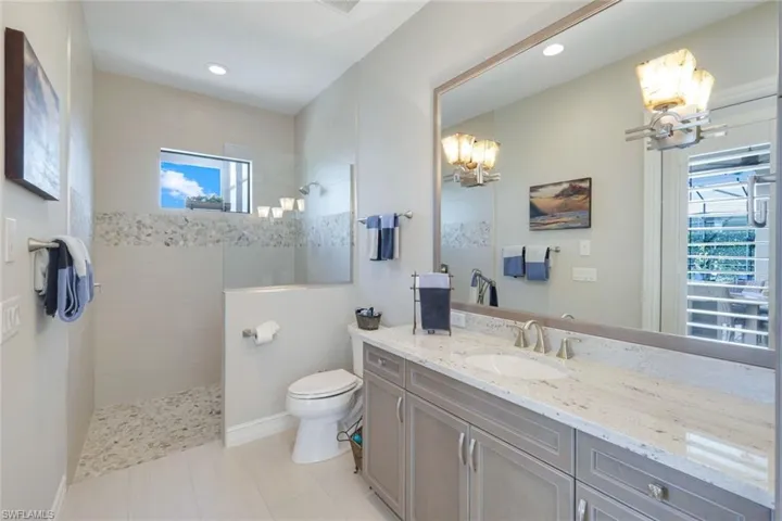 En Suite to Bedroom #3, which doubles as the Pool Bathroom