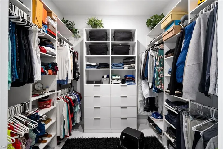 View of walk in closet