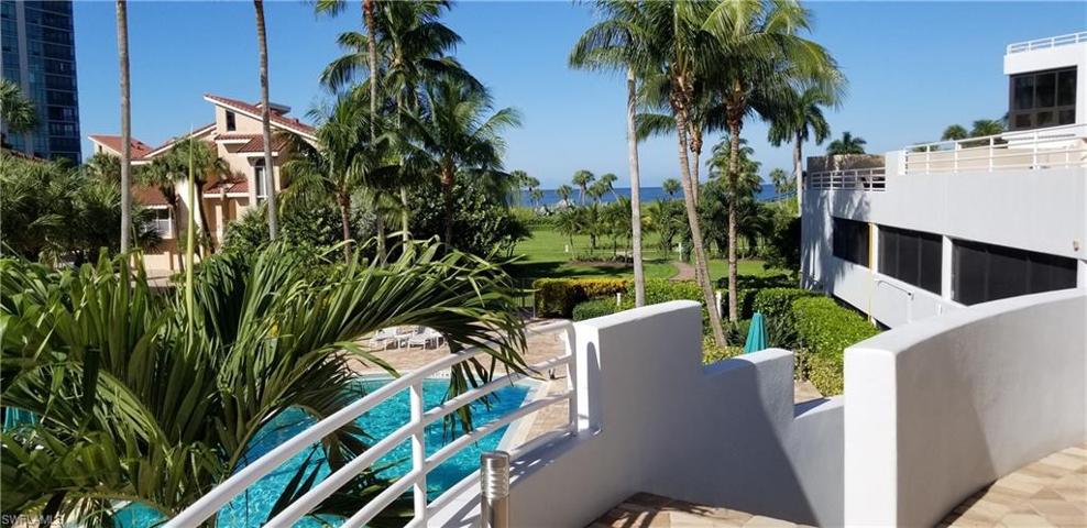 Steps from the lobby terrace to the pool and beach beyond. (Elevator also takes you to the ground level from the lobby)
