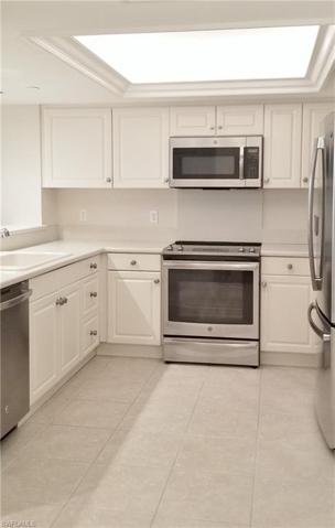 Well-lit kitchen area