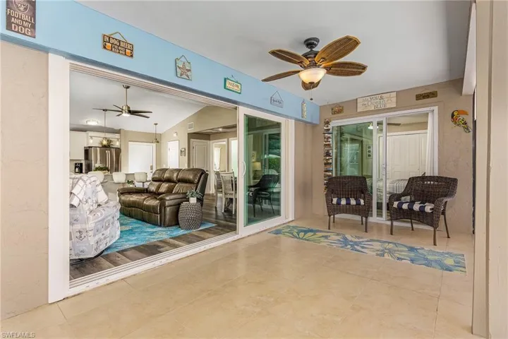 Covered lanai to relax and enjoy the tropical breezes.