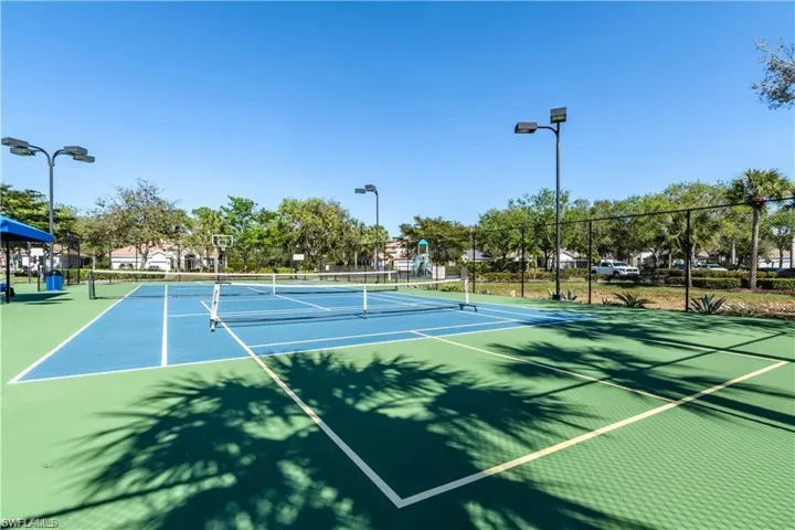 View of tennis court