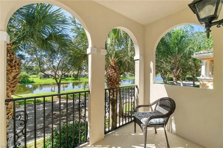This balcony is located on the second floor and is attached to the bedroom. It offers a great view of the surrounding area.