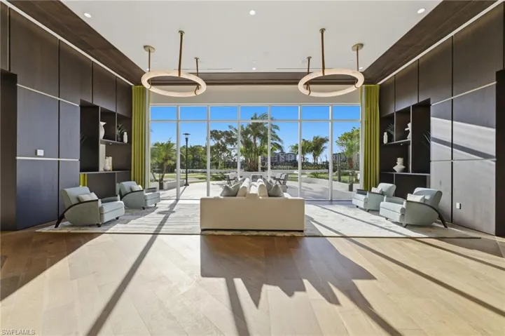 Common area with recessed lighting
