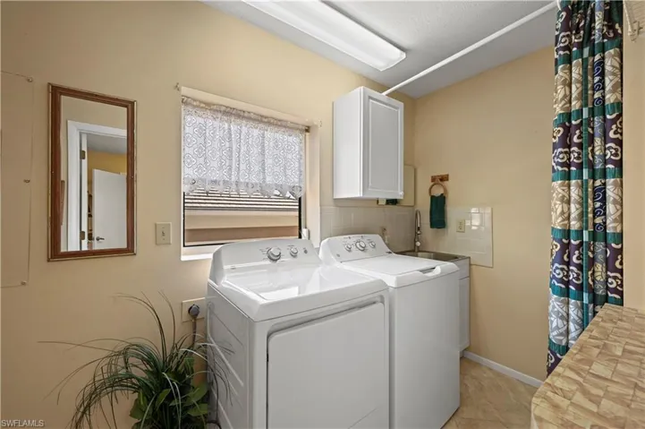 Laundry sink and half bath