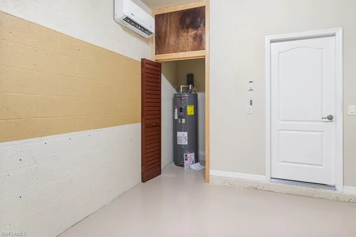 smart controlled water heater with built in closet