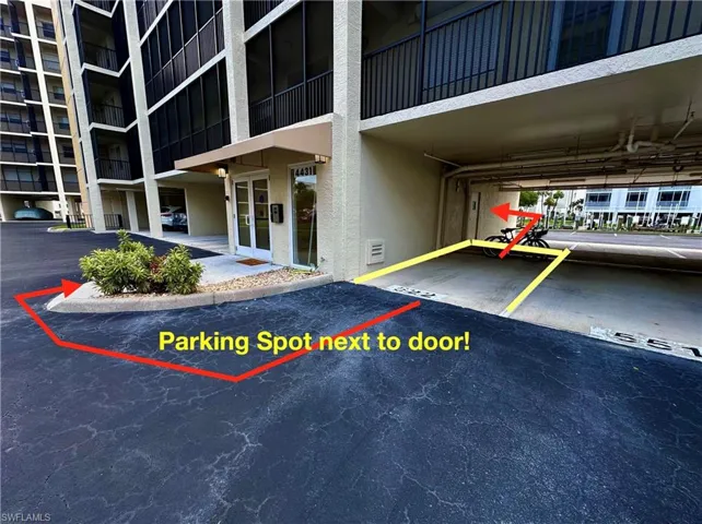 Deeded Parking space next to the door