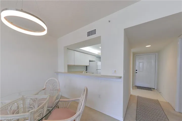 Dining area leading into the Kitchen