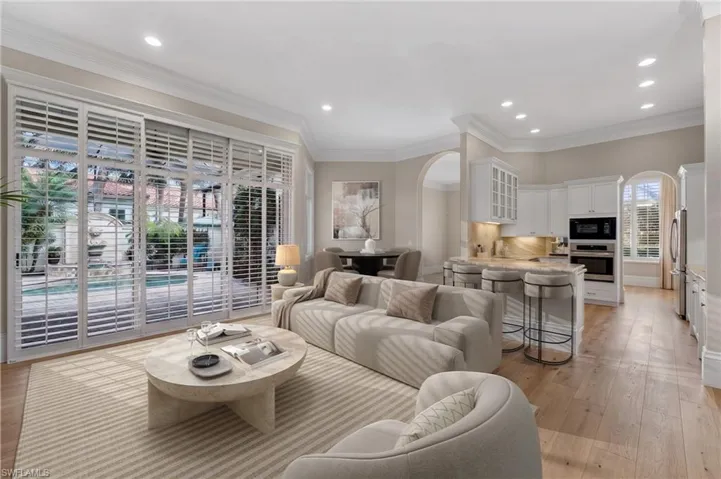 Virtually staged and remodeled family room