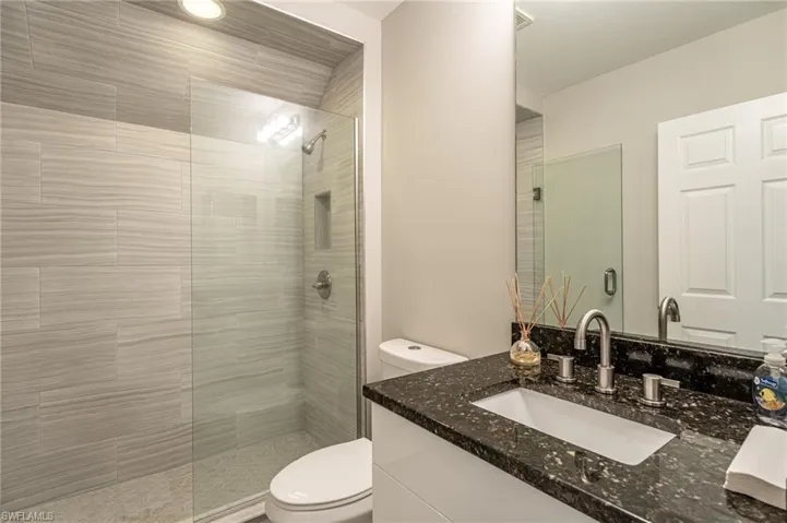 Guest Bathroom with Tile Shower