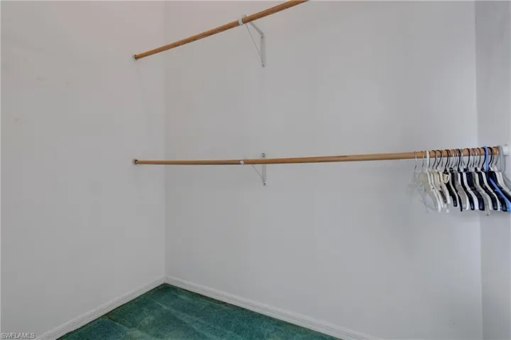 Spacious closet for the Master Bedroom.