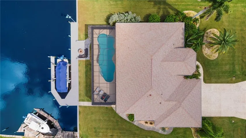 Aerial View of House & Dock