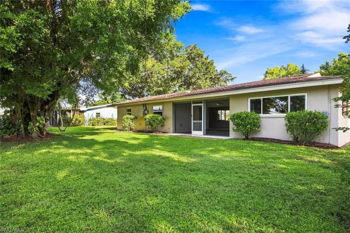 Rear of the property and large backyard