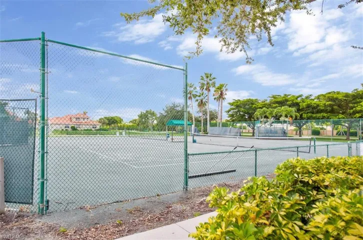 View of tennis court