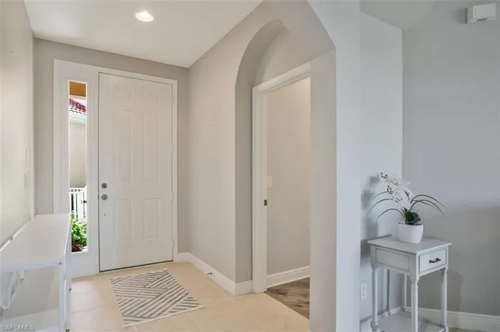 Foyer featuring light hardwood / wood-style flooring