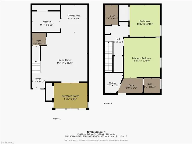 1st & 2nd floor floor plan (approximate)
