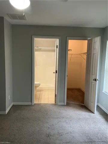 Ensuite bathroom and walk in closet