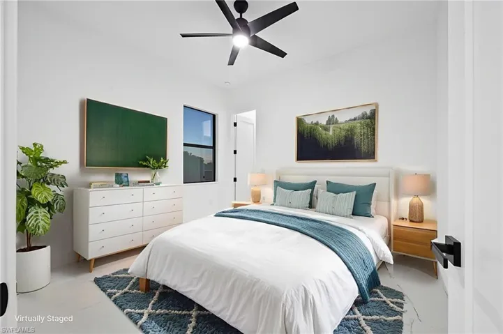 Bedroom with ceiling fan