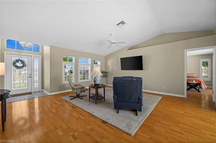 Vaulted ceilings enhance the living space