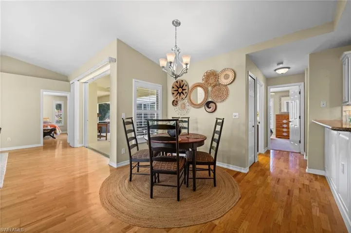 Dining area steps from the pool