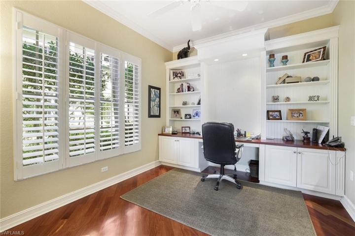 This Den office was formally a bedroom but owner took out closet and added built ins.
