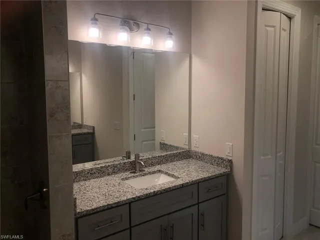 Bathroom featuring vanity