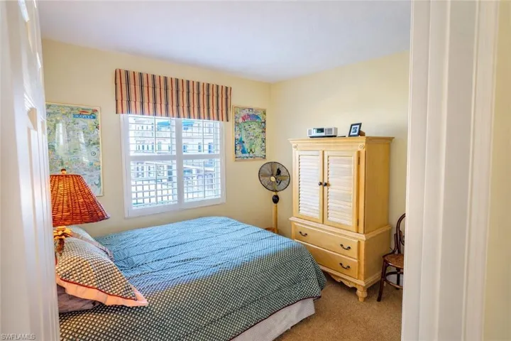 Second floor bedroom with a spectacular view of Naples Bay