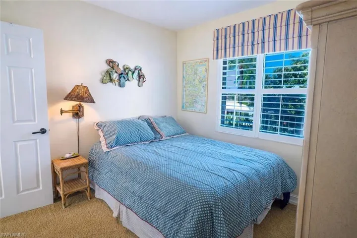 Second floor bedroom with a spectacular view of Naples Bay