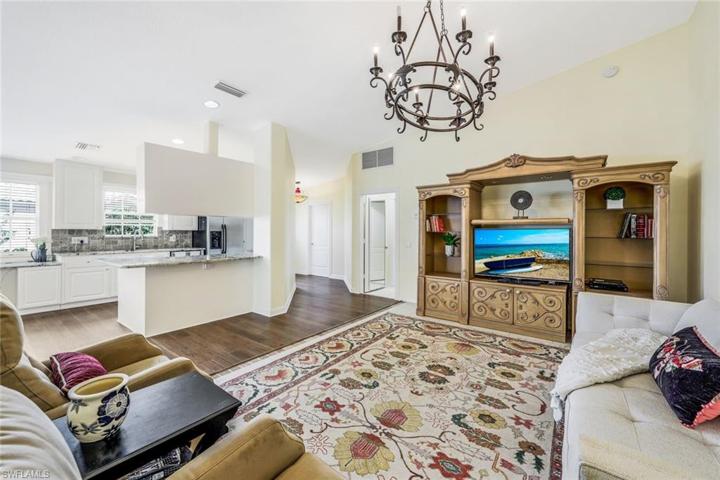 Family room with access to the kitchen.