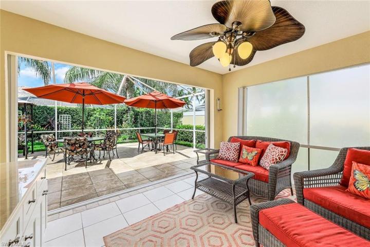 Extended lanai with covered area.
