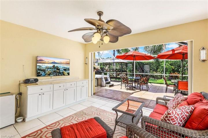 Extended lanai with covered area.