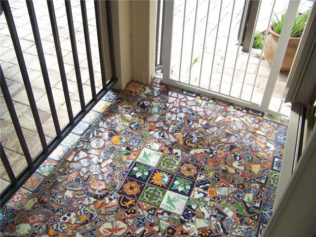 Mosaic front stoop, hand made!