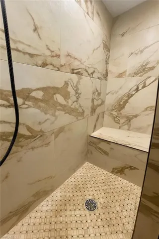Tiled shower