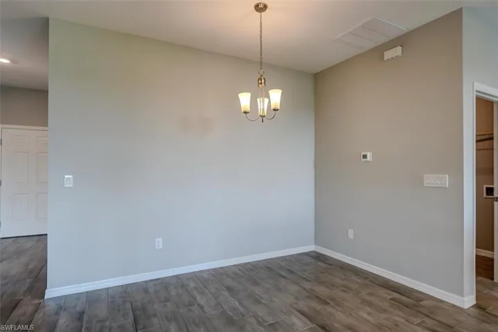 Dining area with Chandelier