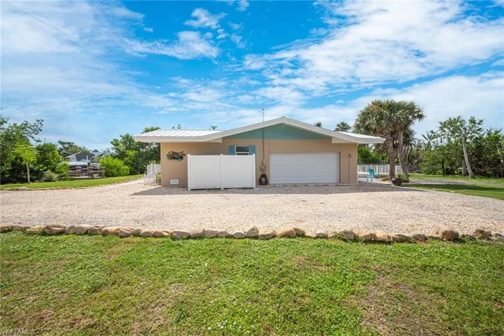 Garage with driveway