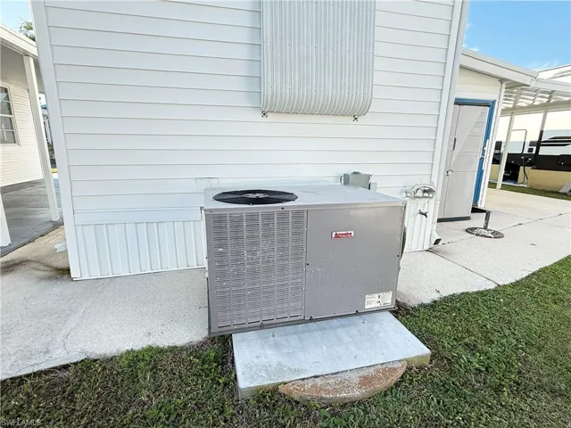 Exterior view of a central AC unit