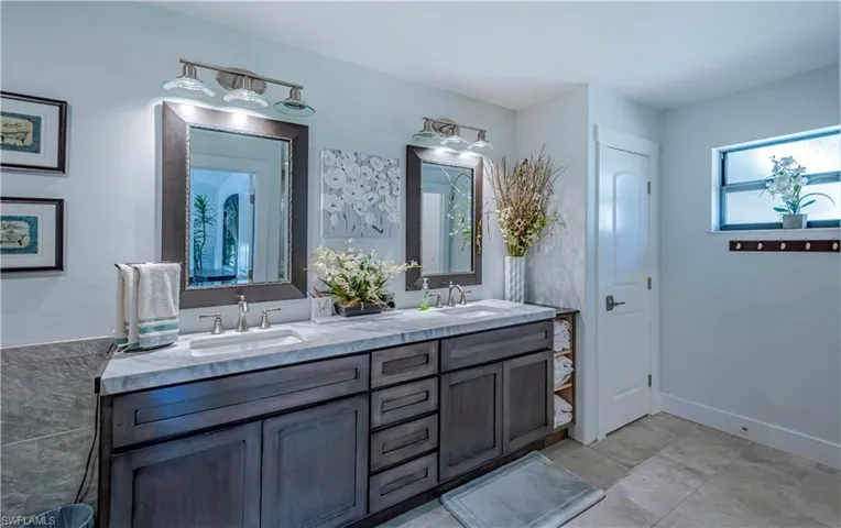Bathroom with double vanity