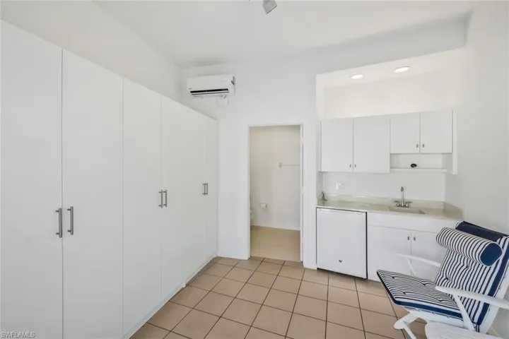 Cabana #1, included with property has large sitting area, kitchenette, and full bathroom, right next to the pool.