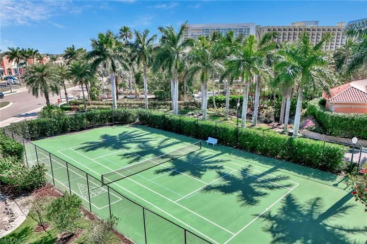 View of tennis court