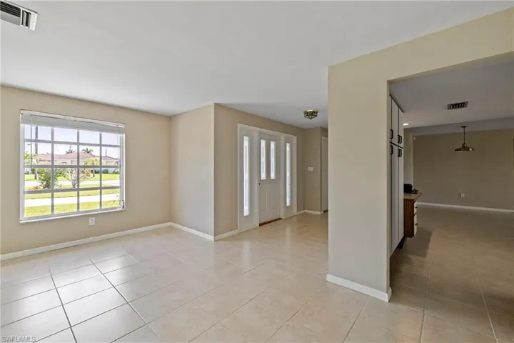 View of tiled spare room