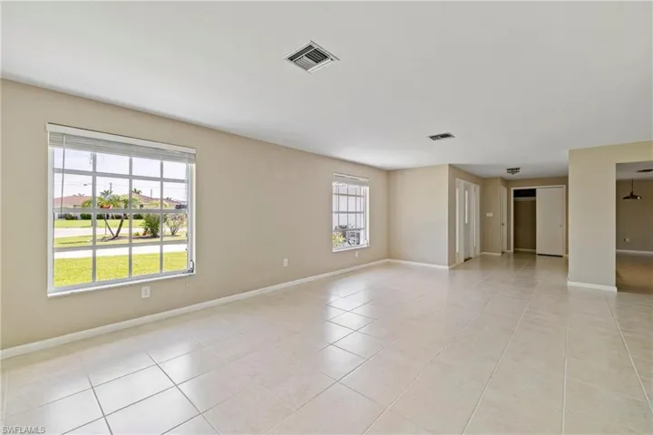 View of tiled empty room
