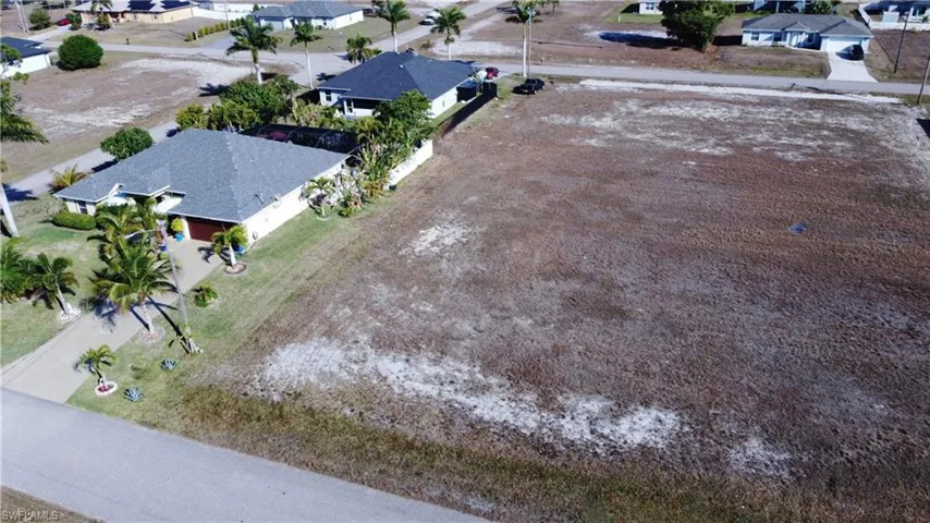 Aerial view of residential area