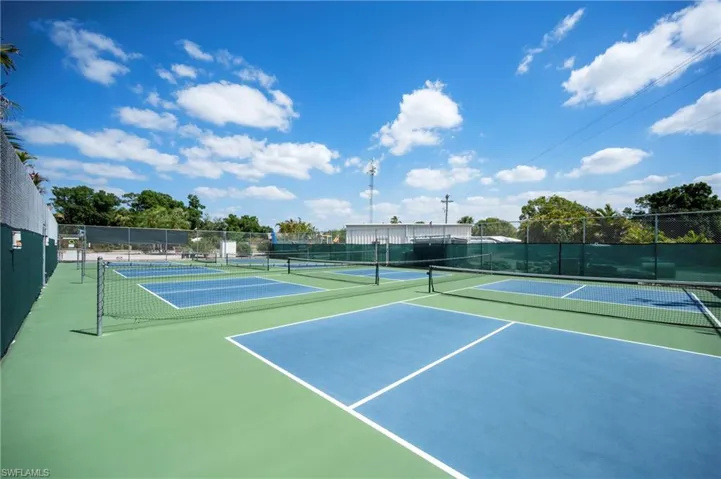 View of tennis court