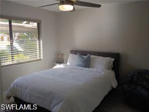 Bedroom with a ceiling fan