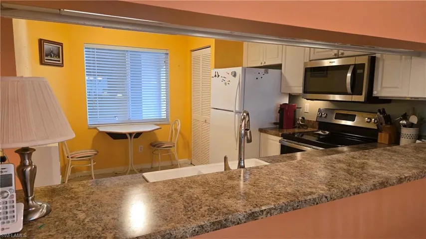 View from snack bar into kitchen