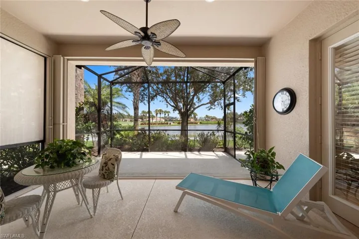 Beautiful view of the lake from the extended lanai