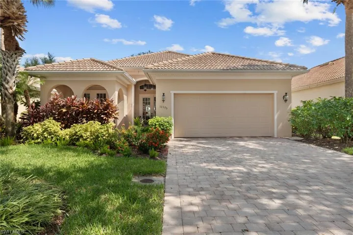 Beautiful front view, two car garage